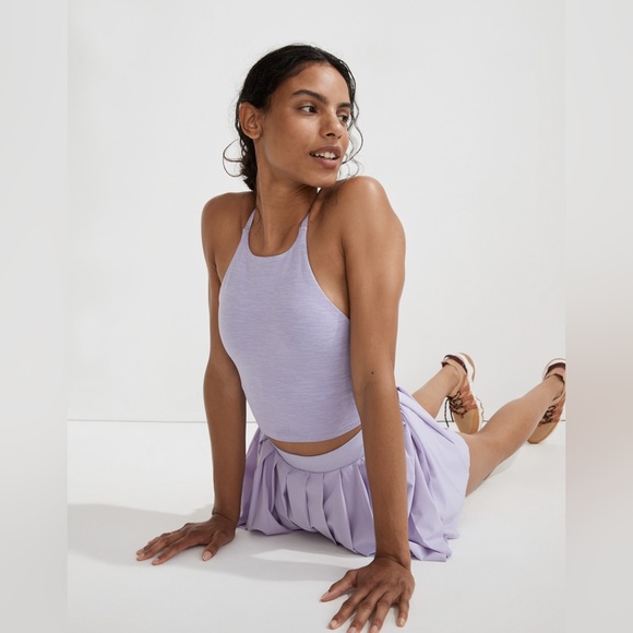 NWT Outdoor Voices TechSweat Criss Cross Tank Wisteria - Picture 2 of 3